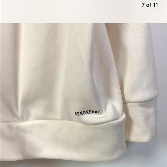✅Adidas Men's Game & Go Pullover Hoodie In Chalk White Size 2XL NWT Long Sleeves - Picture 6 of 11